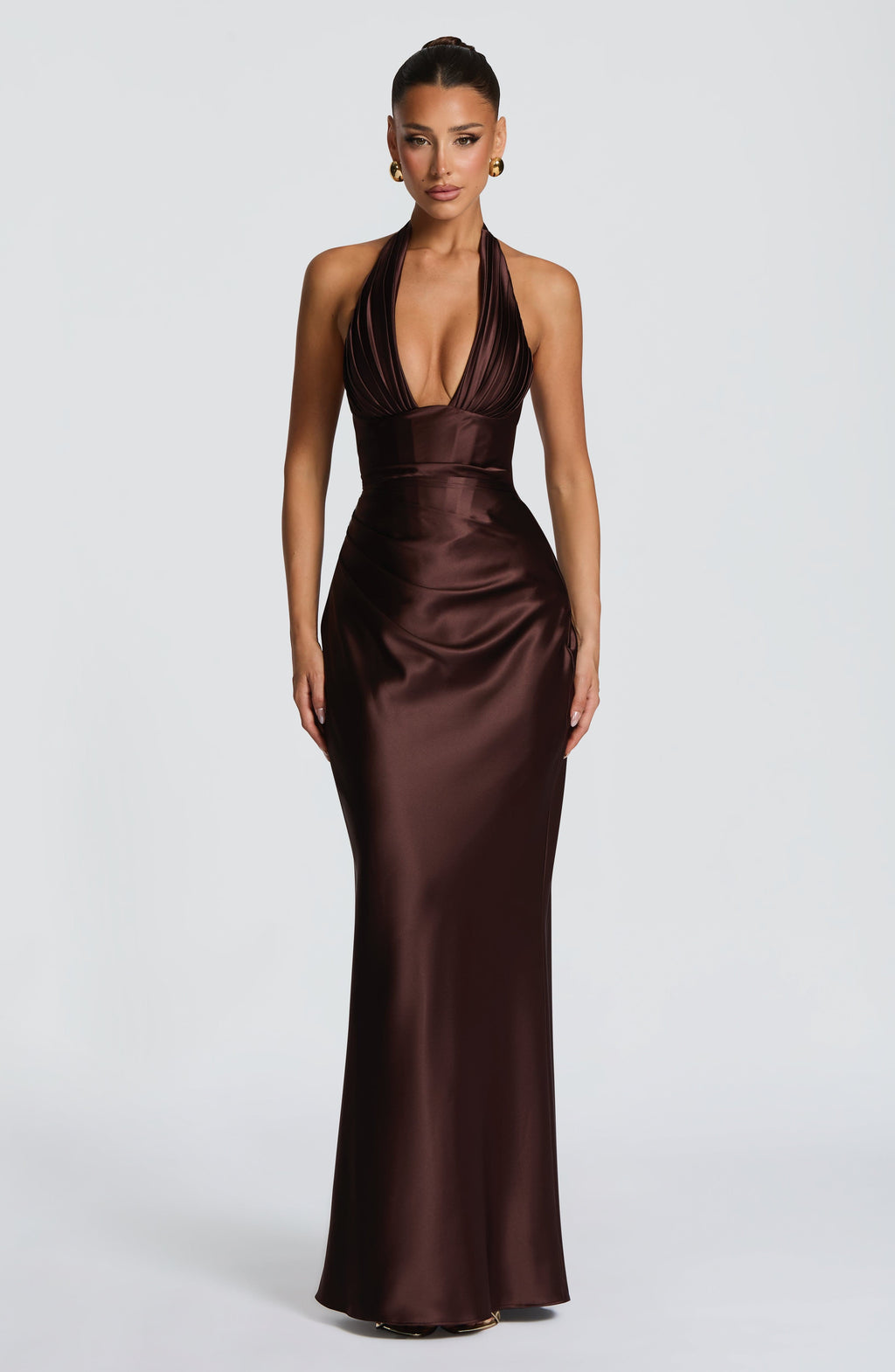 Elena™ - Vestido Largo de Satén