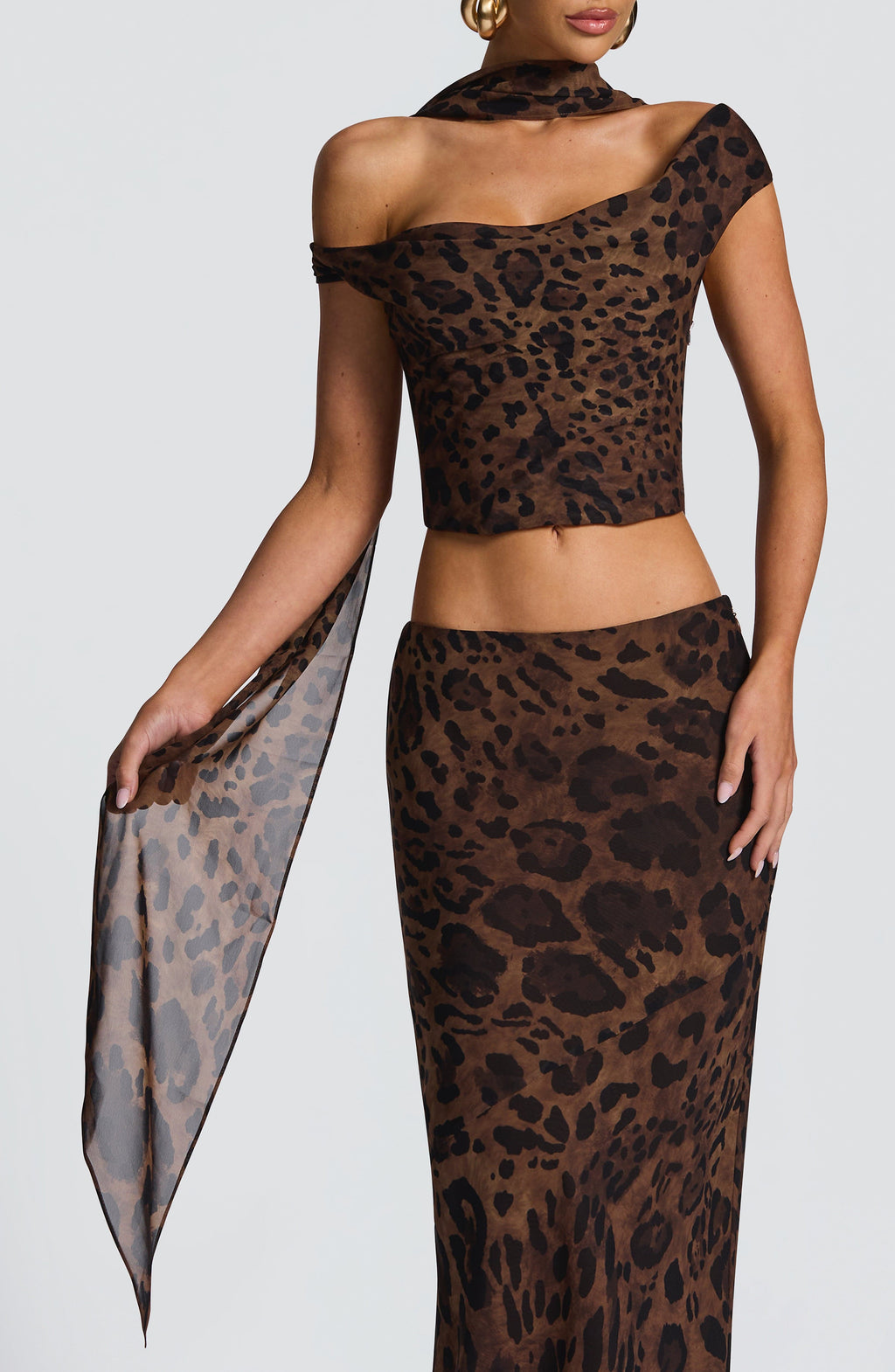 Freda™ - Pañuelo de Gasa con Estampado de Leopardo