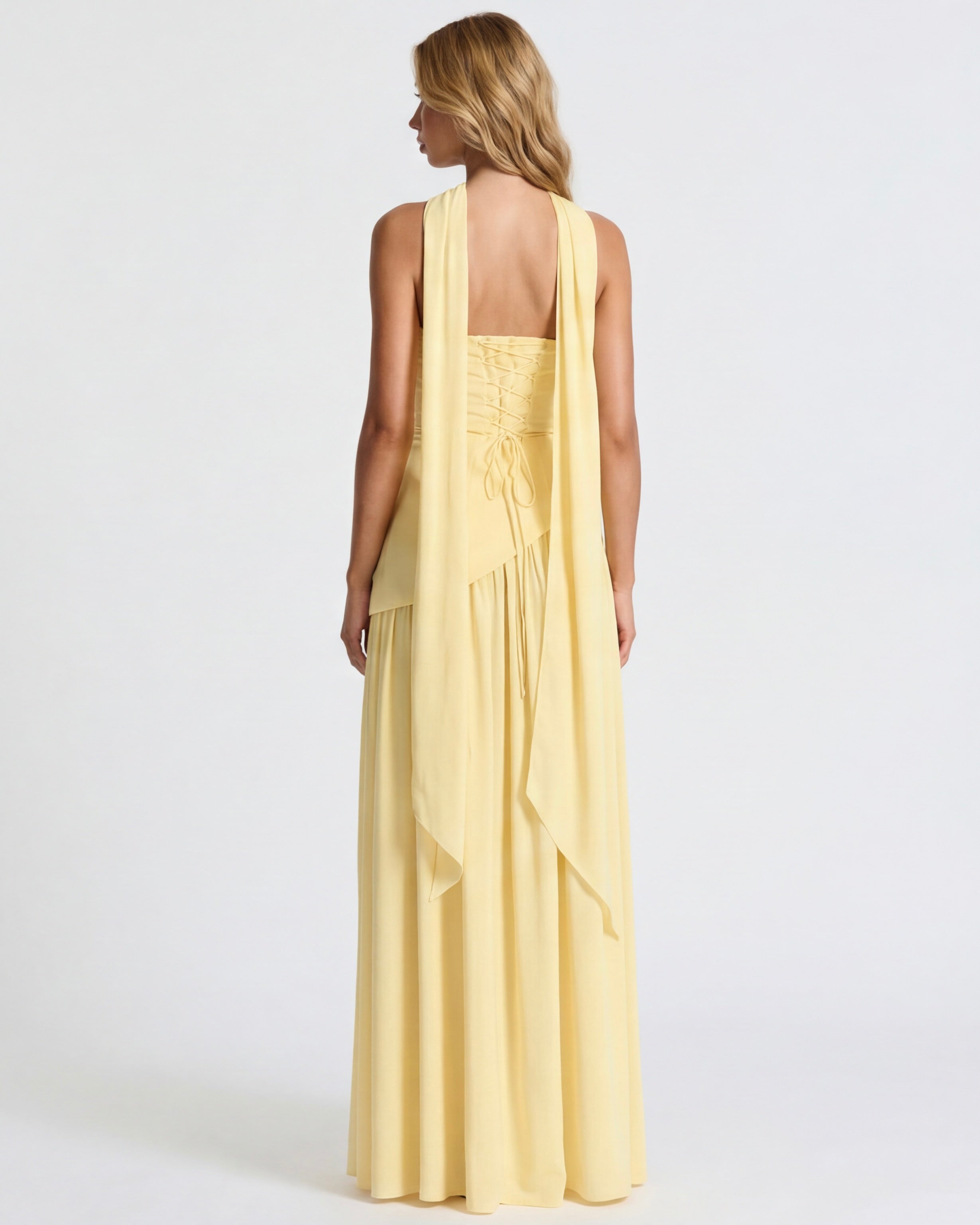 Aurelia™ - Vestido Largo Strapless con Drapeado