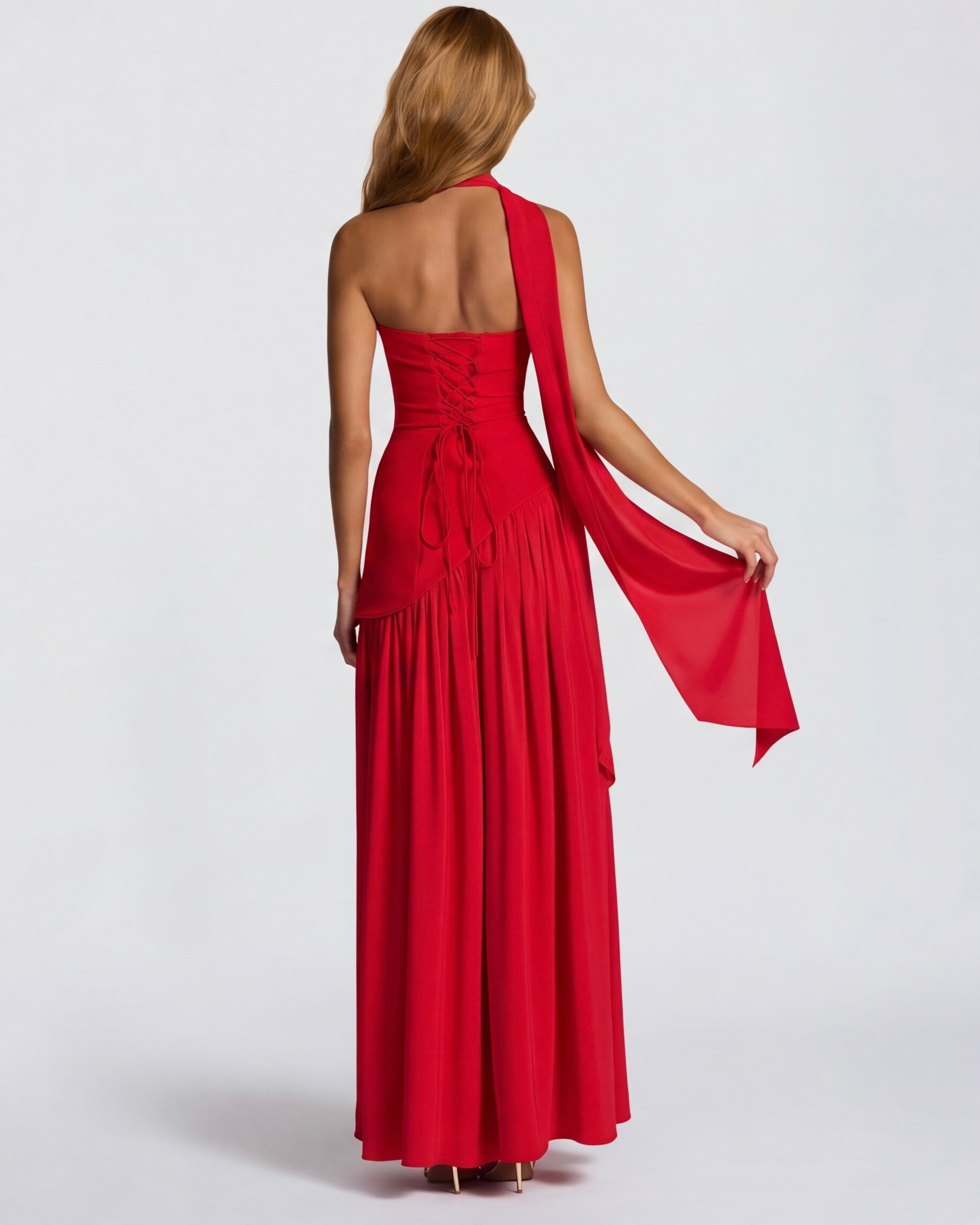 Aurelia™ - Vestido Largo Strapless con Drapeado