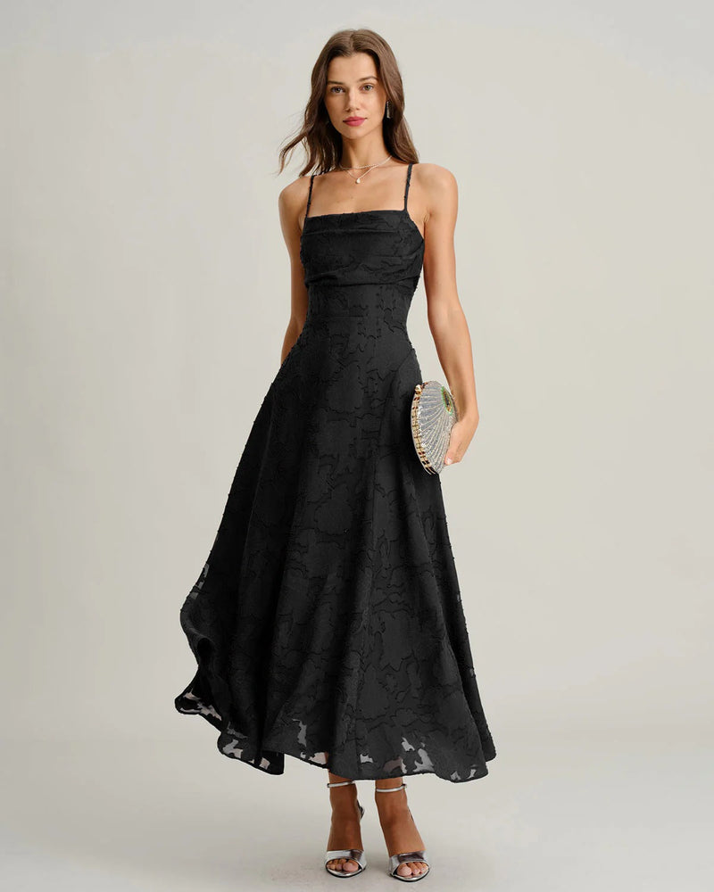 Leonor™ - Vestido Lencero Largo en Jacquard