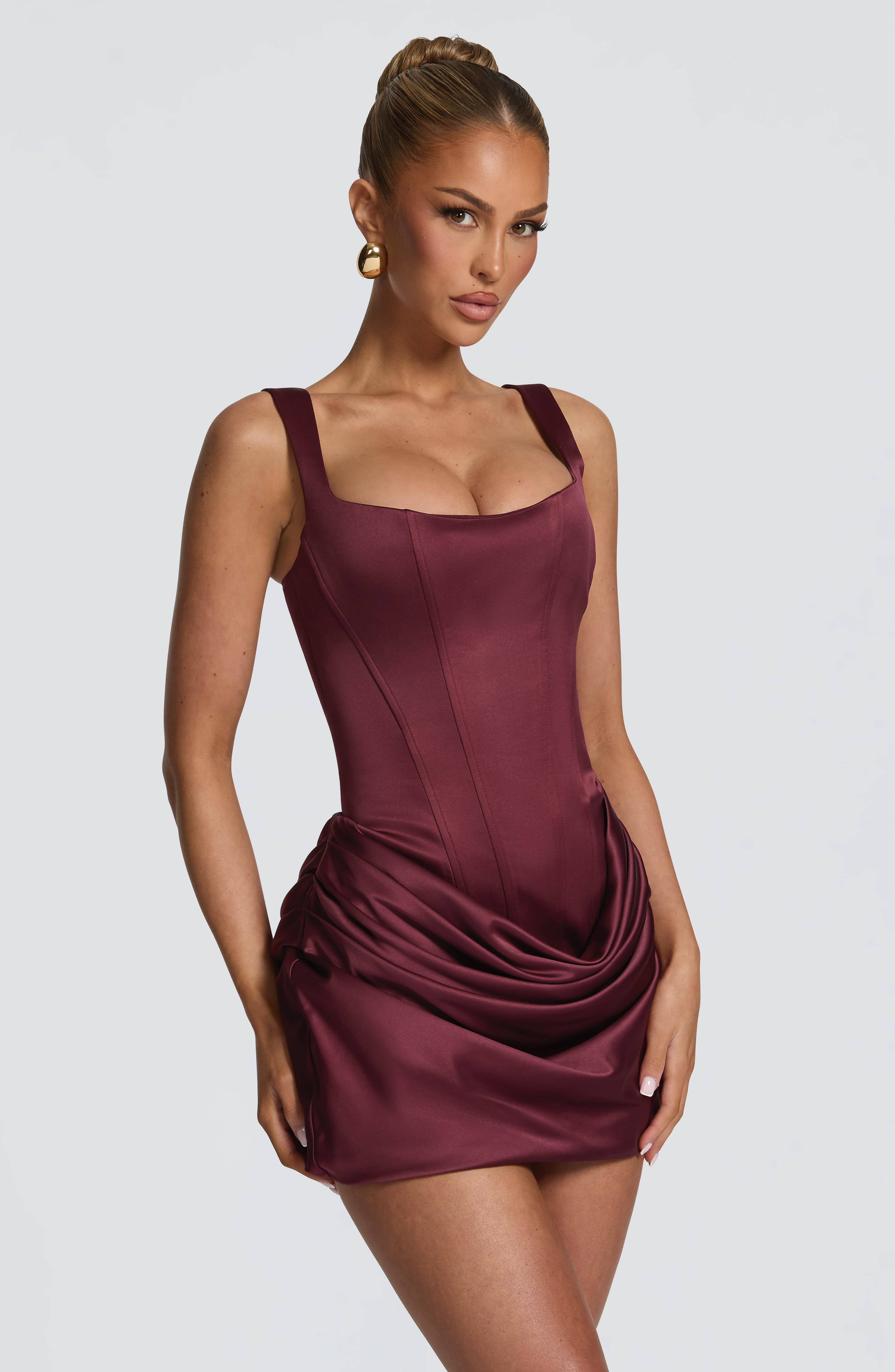 Imogen™ - Vestido Mini en Satén Blush