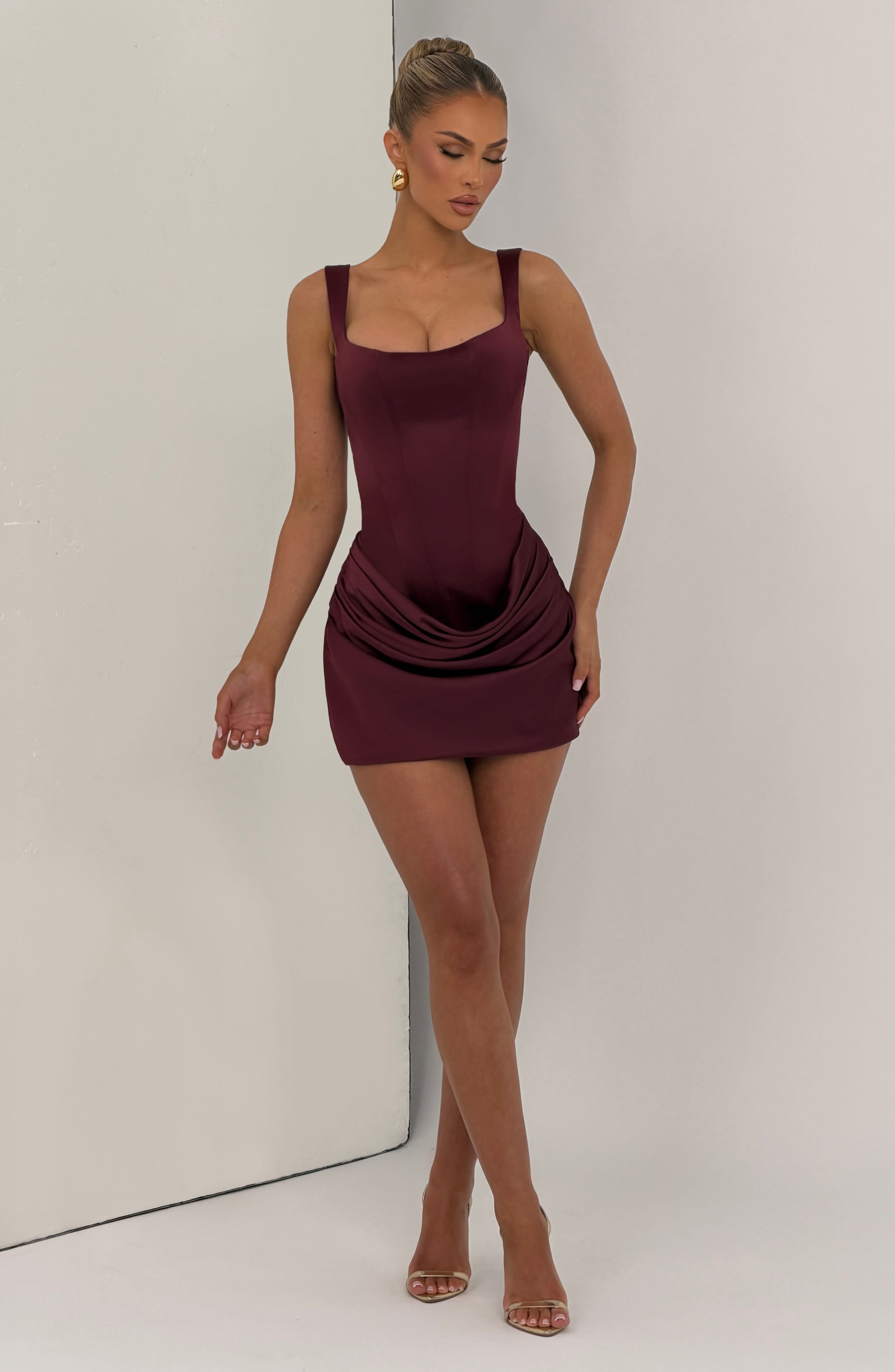 Imogen™ - Vestido Mini en Satén Blush
