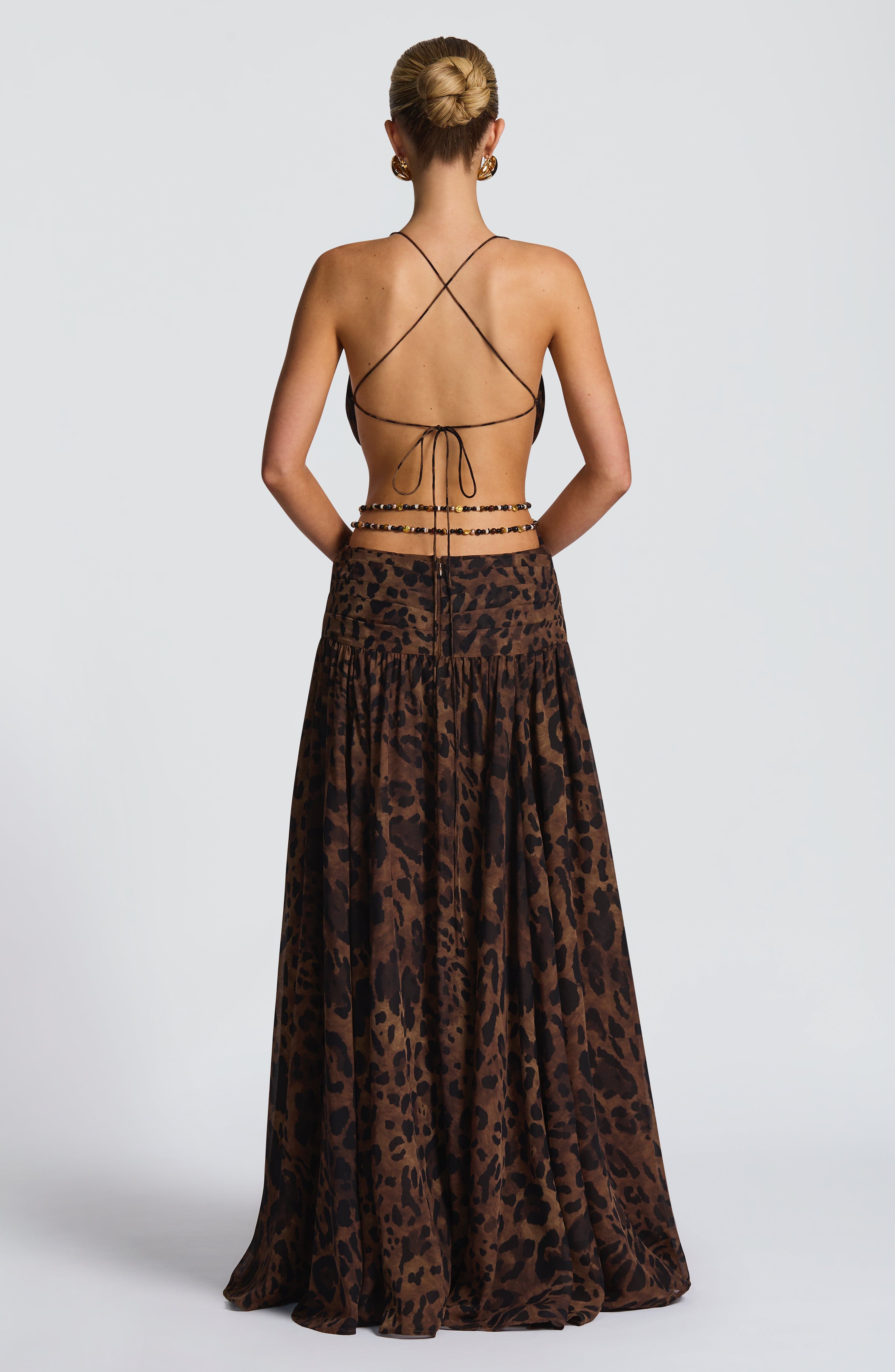 Indianna™ - Vestido Maxi Plisado con Espalda Descubierta