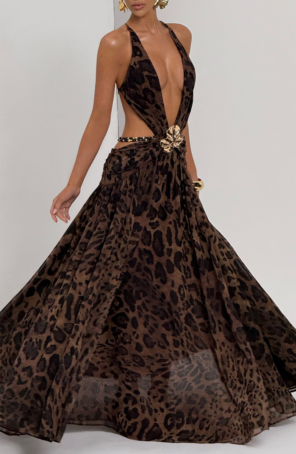 Indianna™ - Vestido Maxi Plisado con Espalda Descubierta