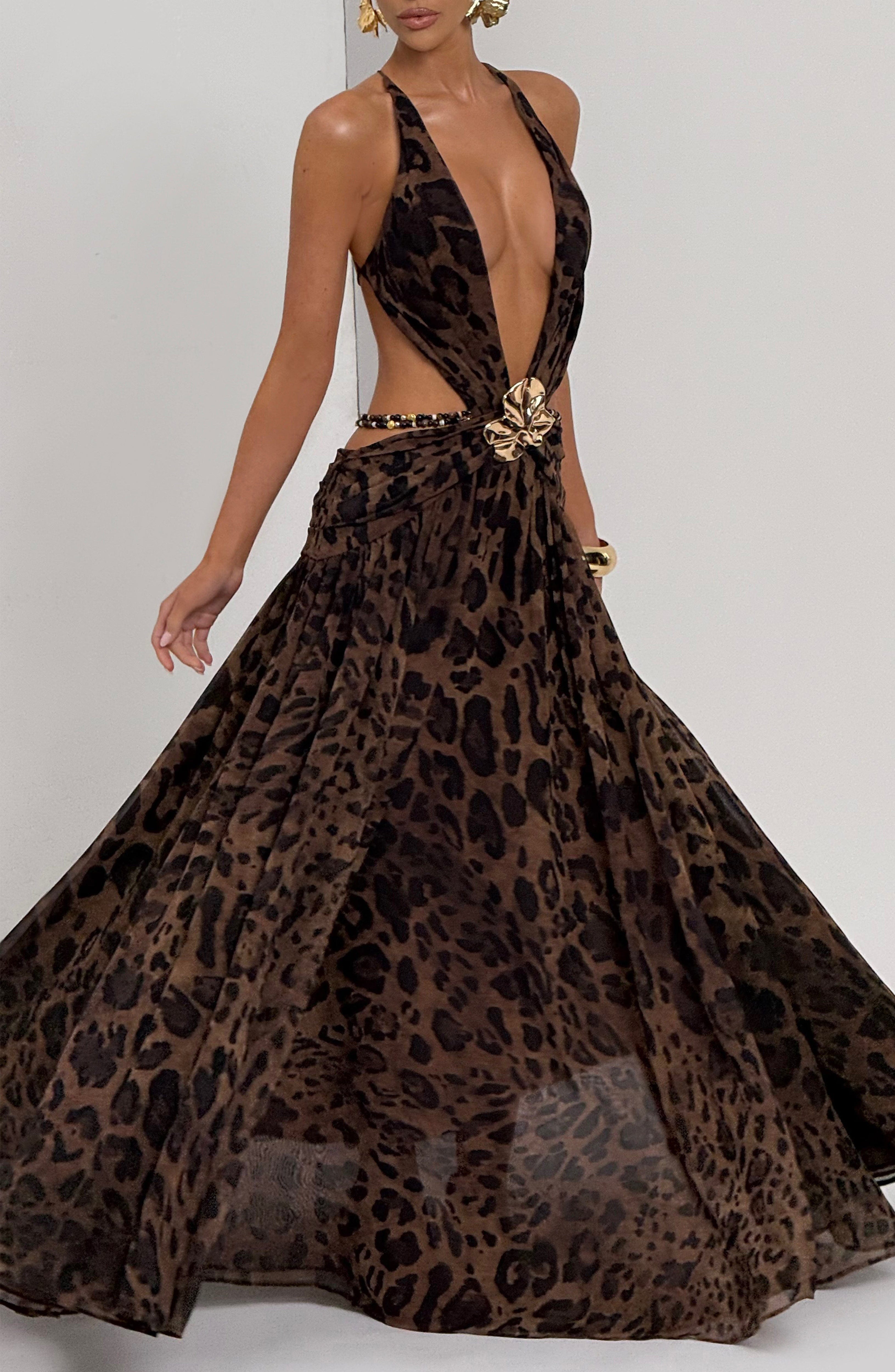 Indianna™ - Vestido Maxi Plisado con Espalda Descubierta