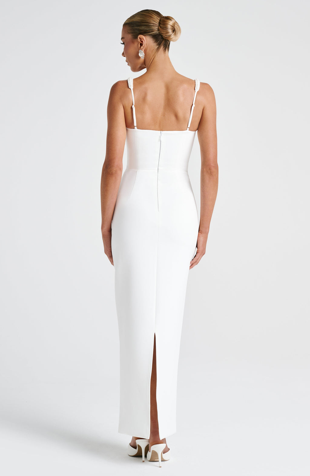 Inés™ - Vestido Midi con Perlas