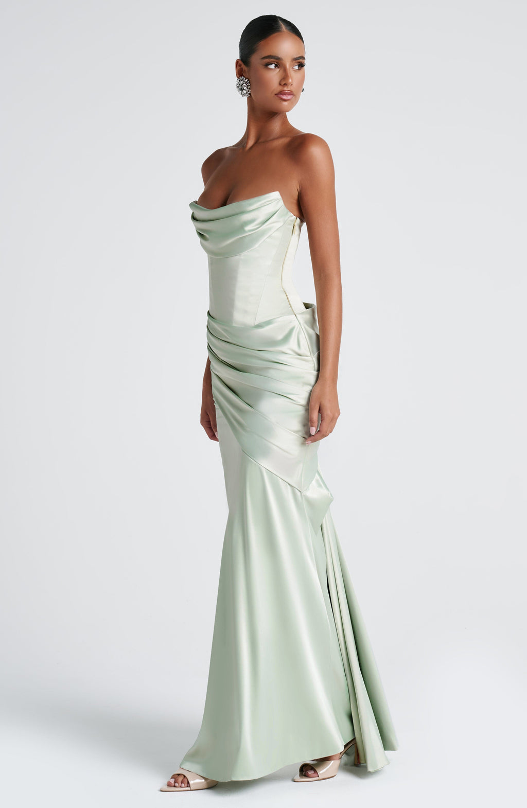 Aria™ - Vestido Largo Verde Menta