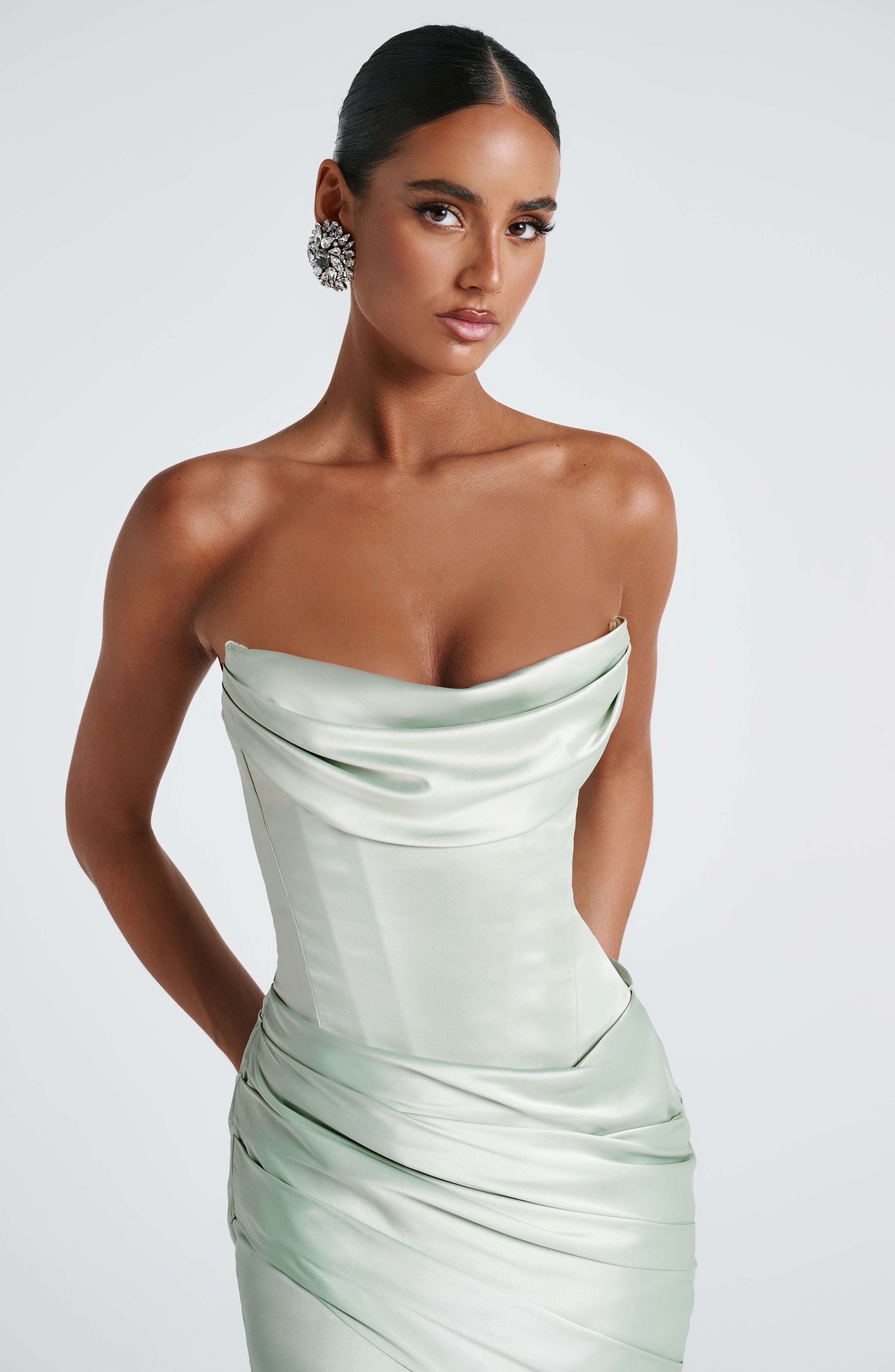 Aria™ - Vestido Largo Verde Menta