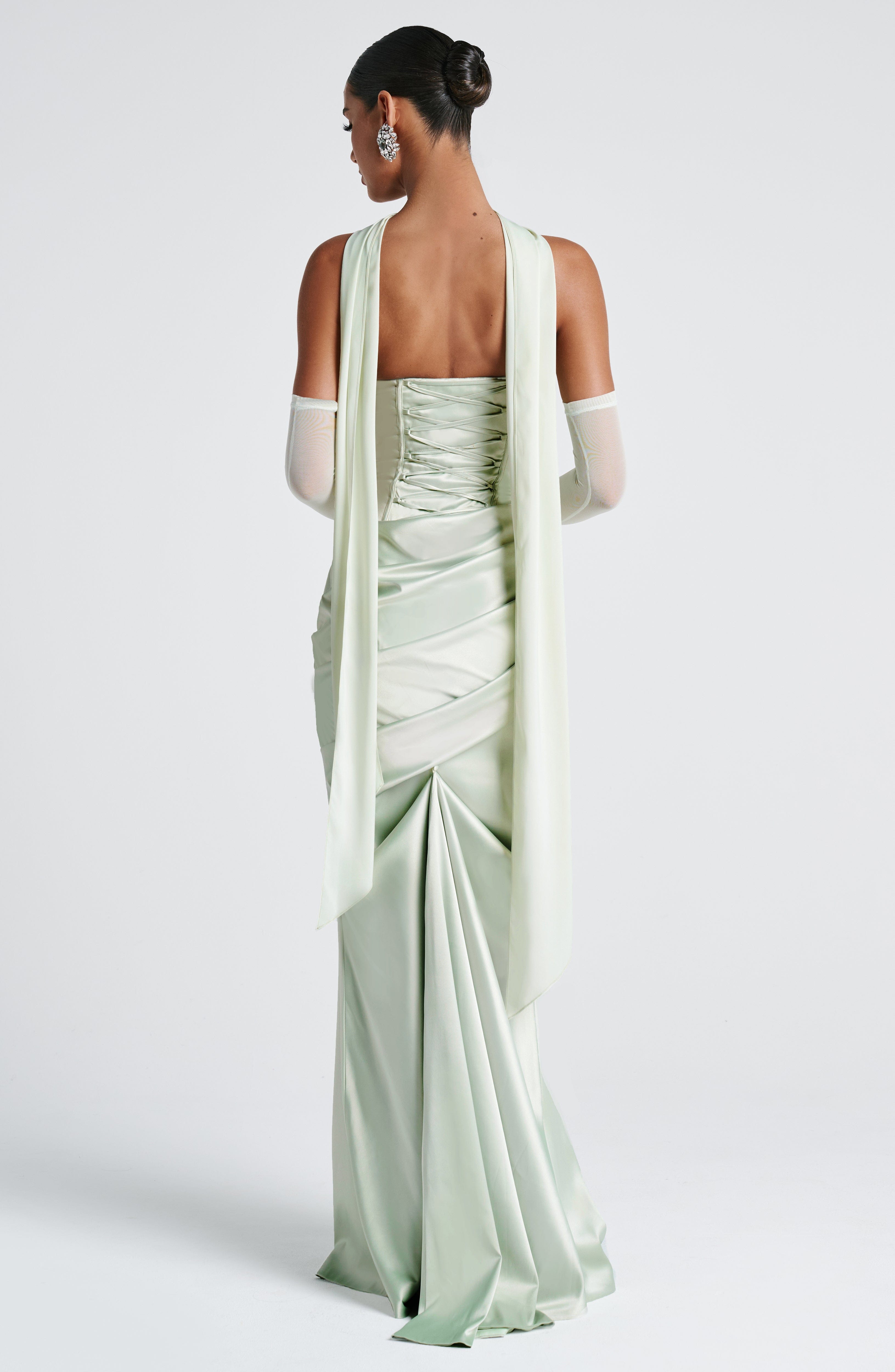 Aria™ - Vestido Largo Verde Menta