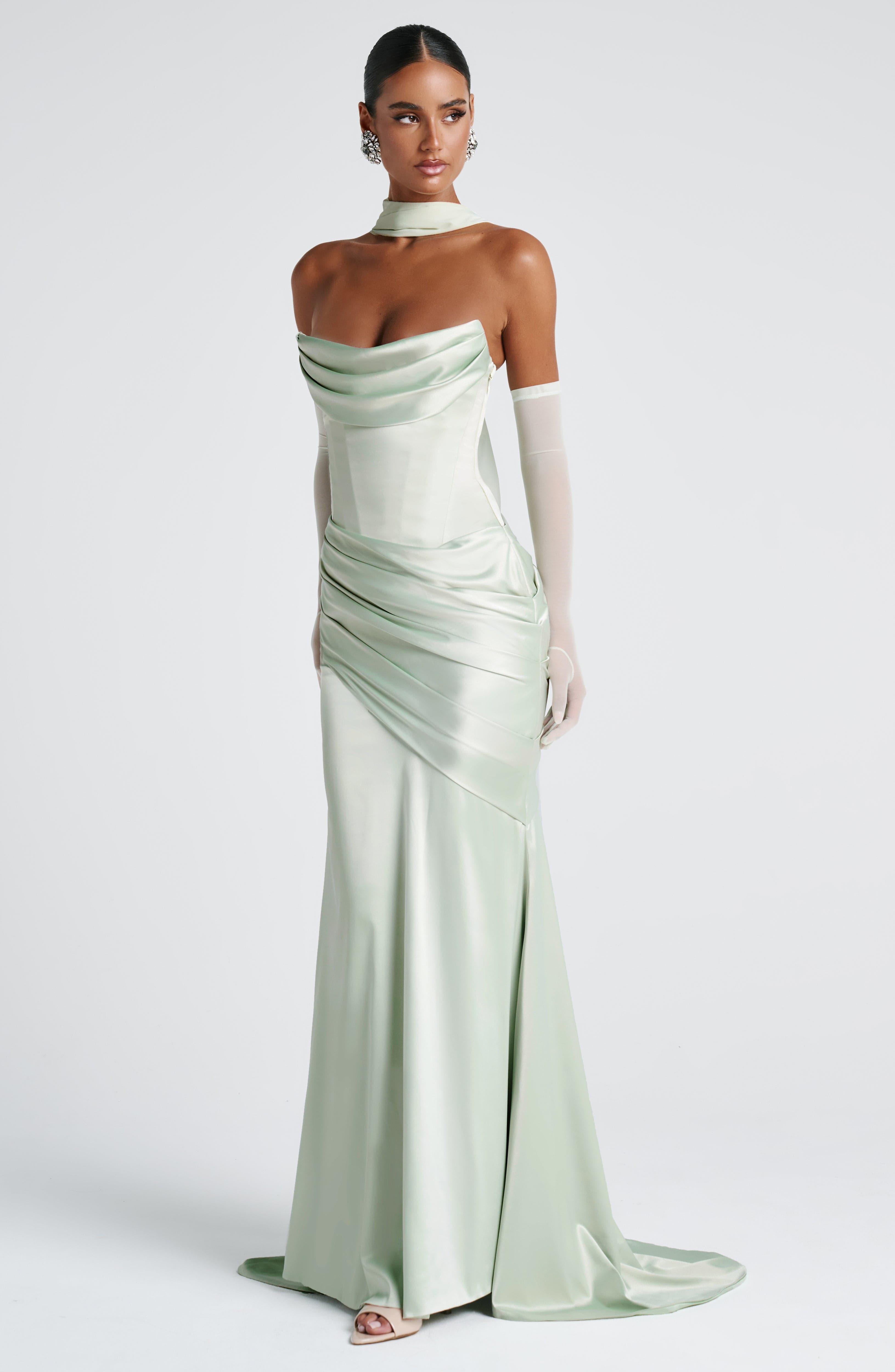 Aria™ - Vestido Largo Verde Menta