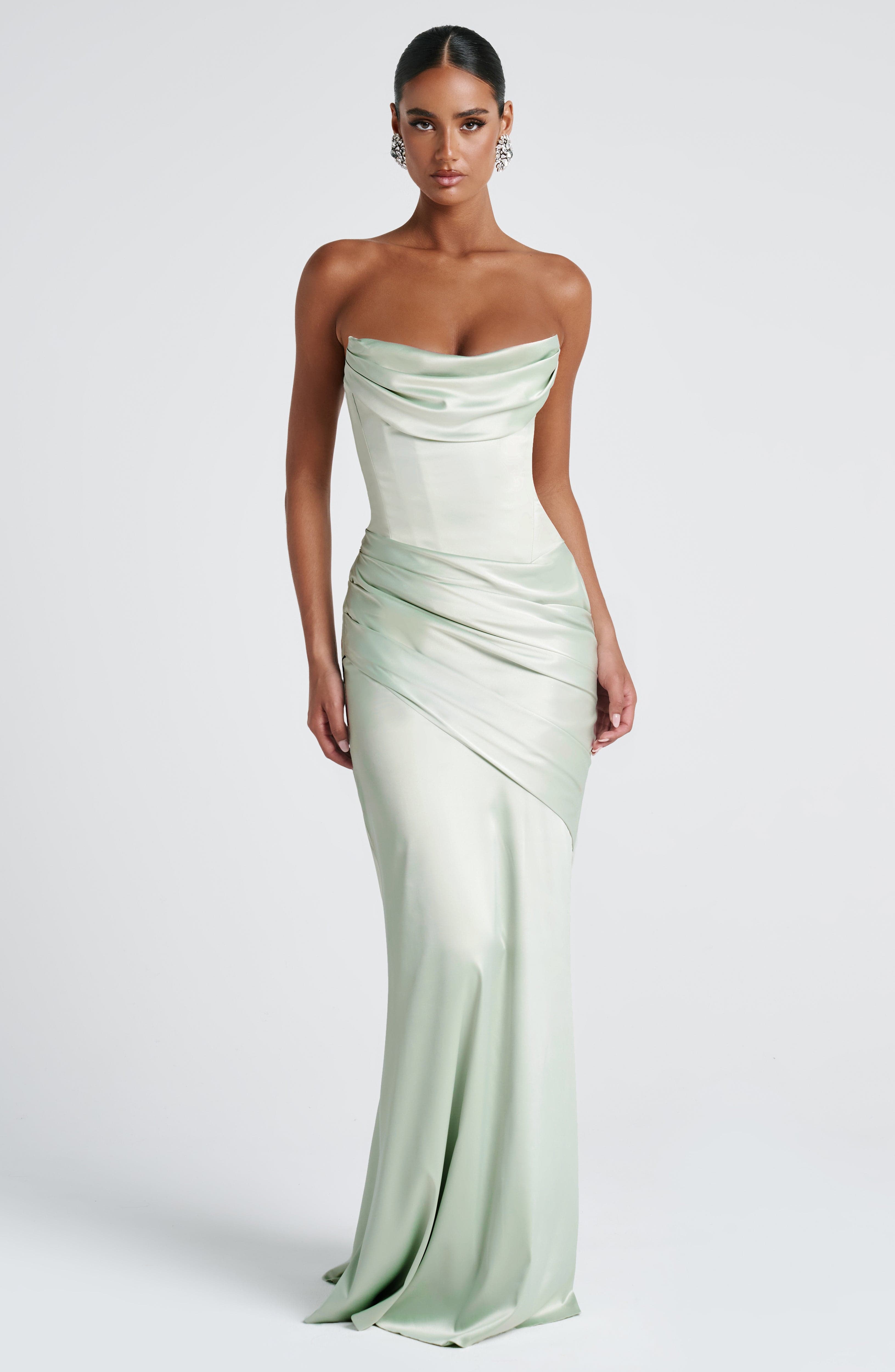 Aria™ - Vestido Largo Verde Menta
