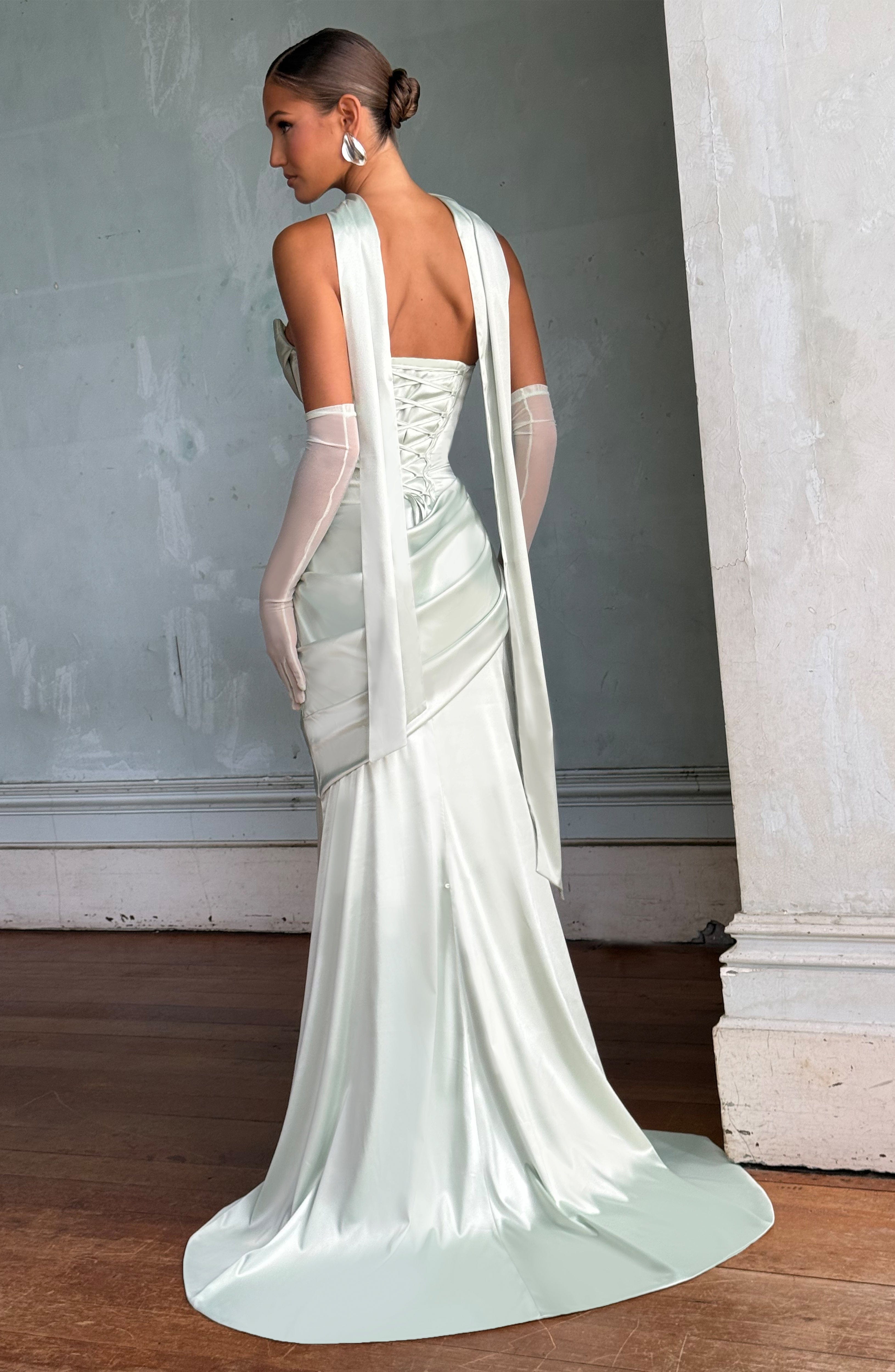 Aria™ - Vestido Largo Verde Menta