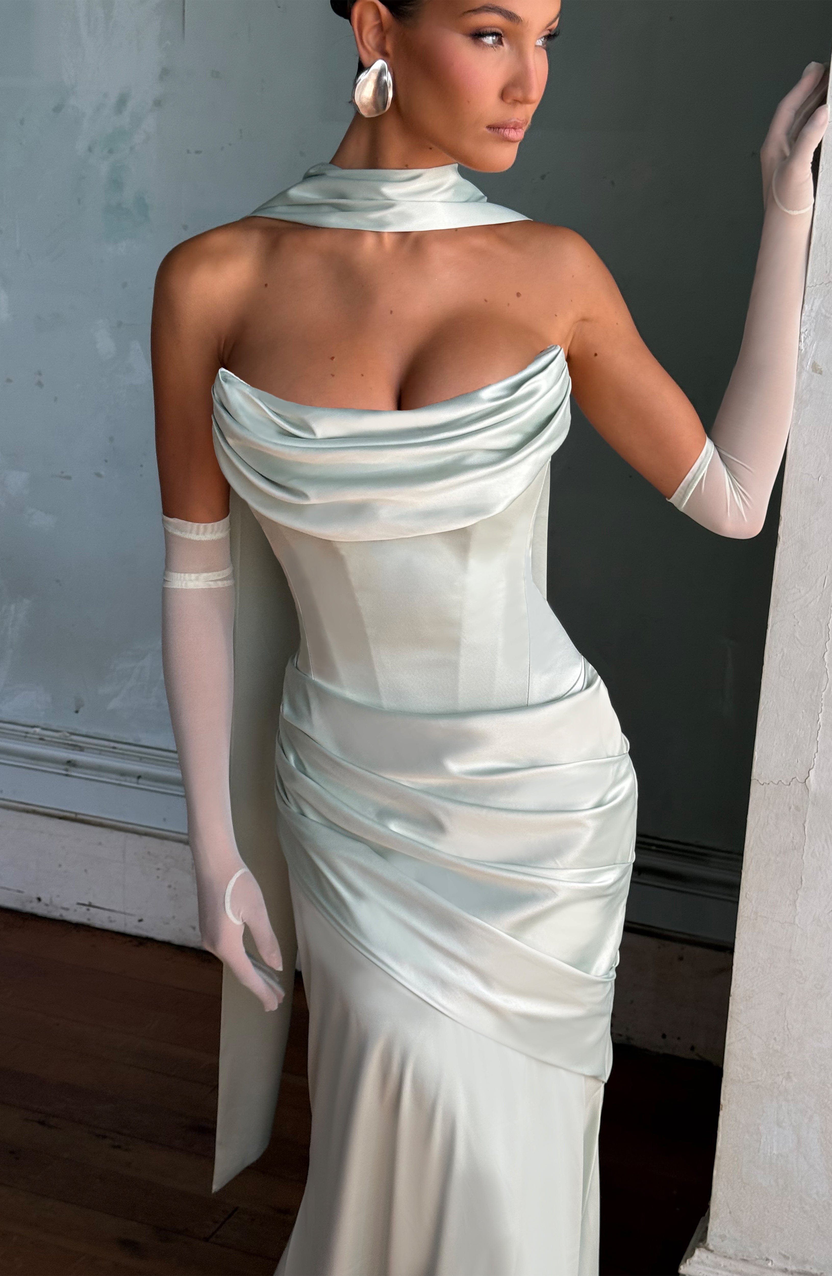 Aria™ - Vestido Largo Verde Menta