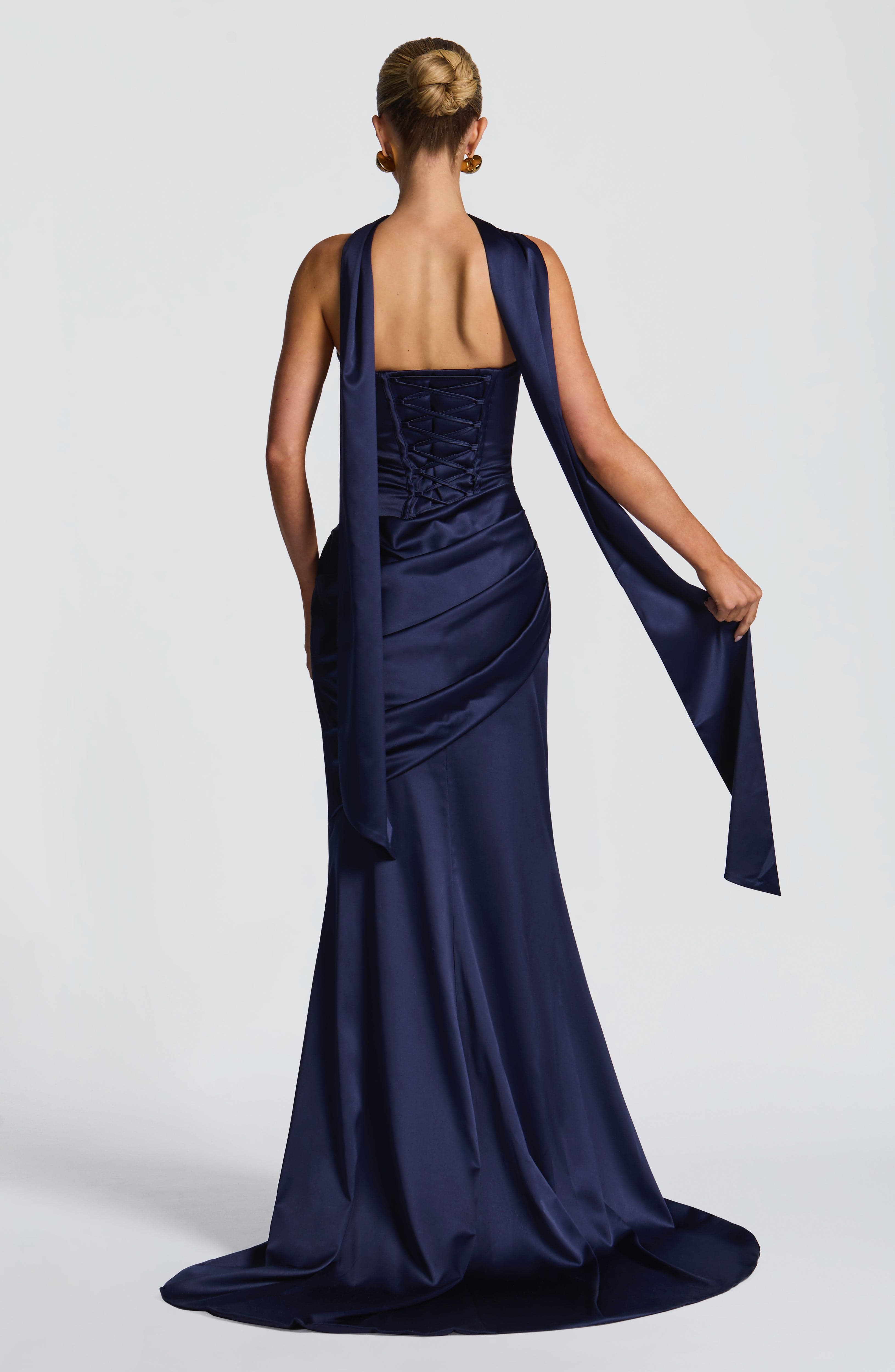 Aria™ - Vestido Largo Azul Marino