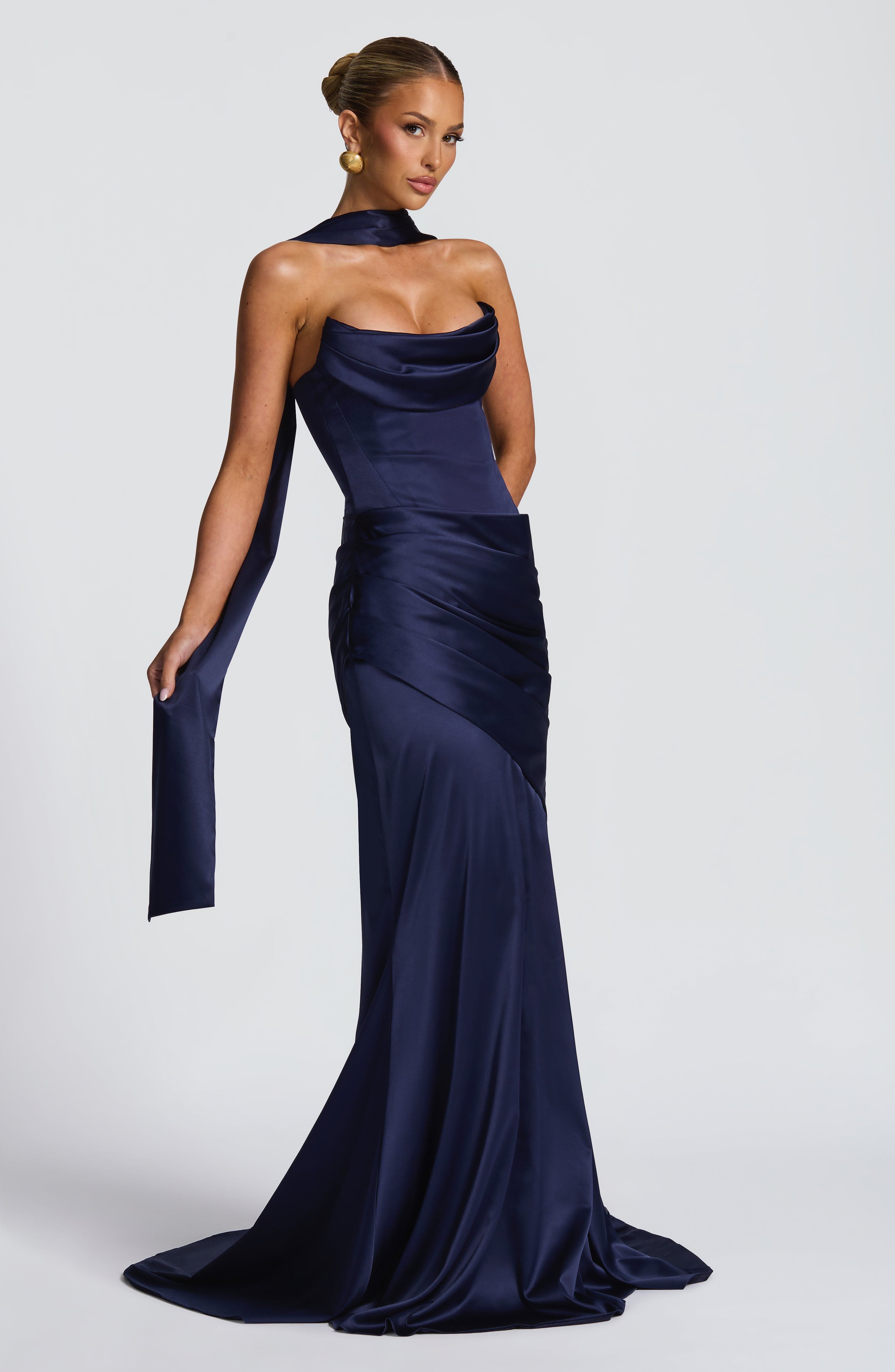 Aria™ - Vestido Largo Azul Marino