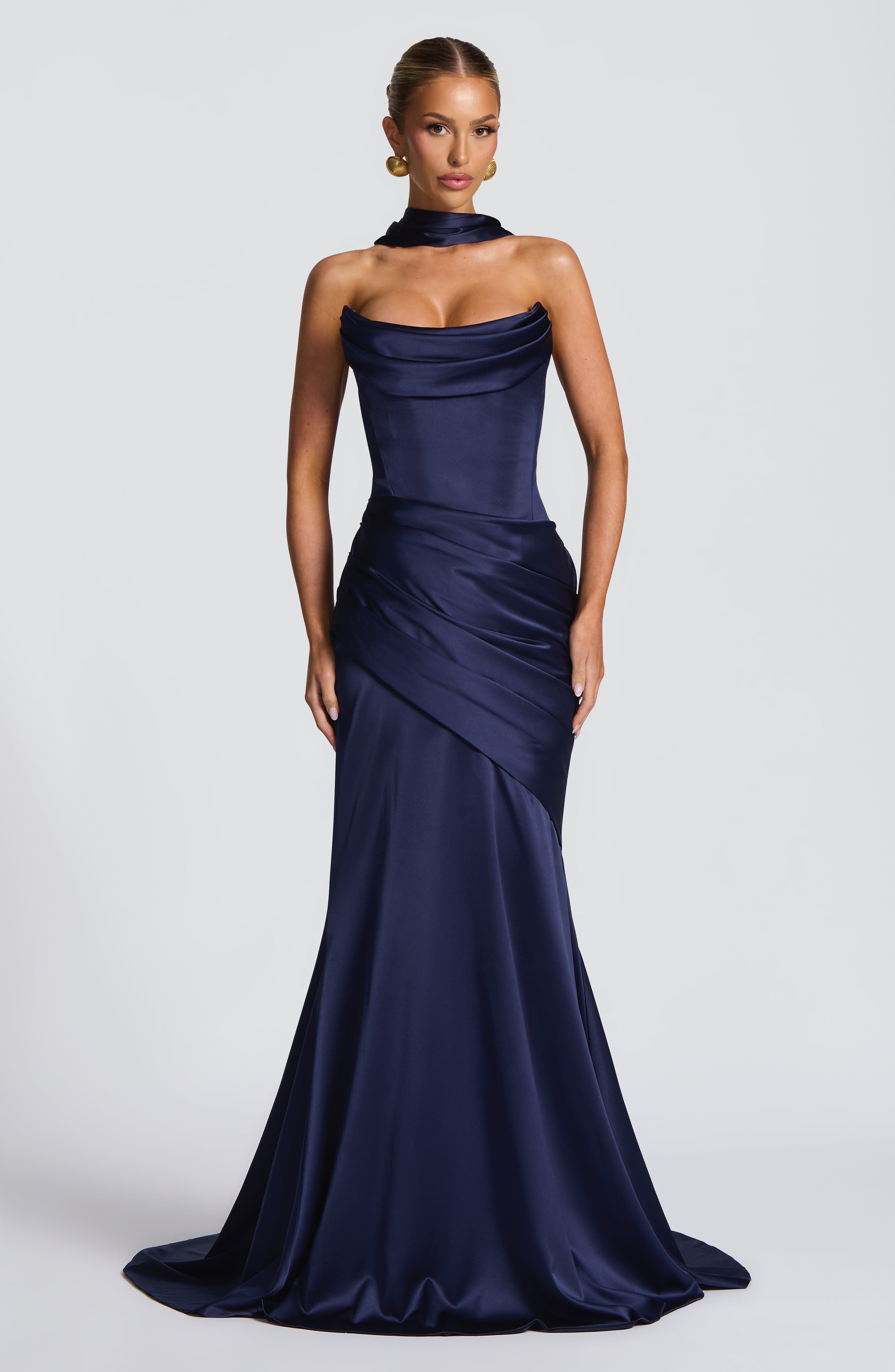 Aria™ - Vestido Largo Azul Marino
