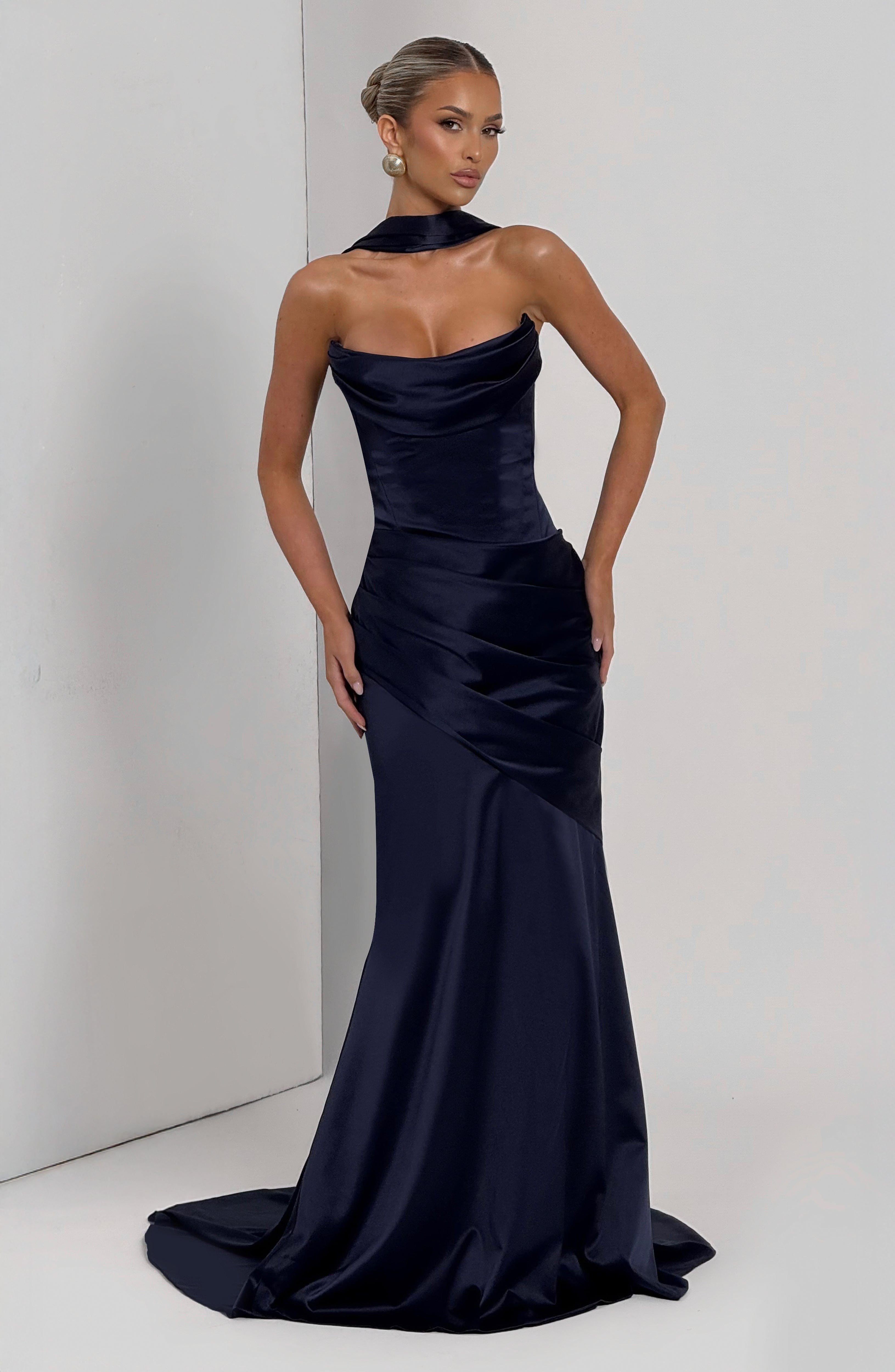 Aria™ - Vestido Largo Azul Marino