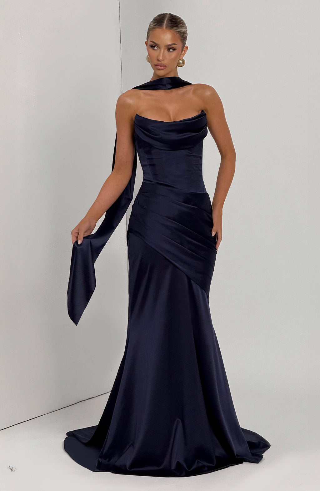 Aria™ - Vestido Largo Azul Marino