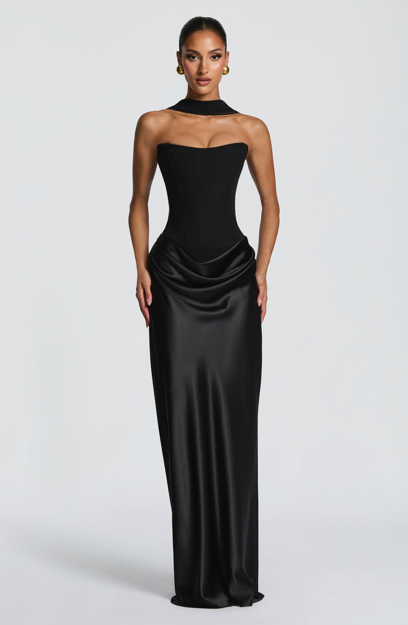 Marta™ - Vestido Largo con Sobrefalda