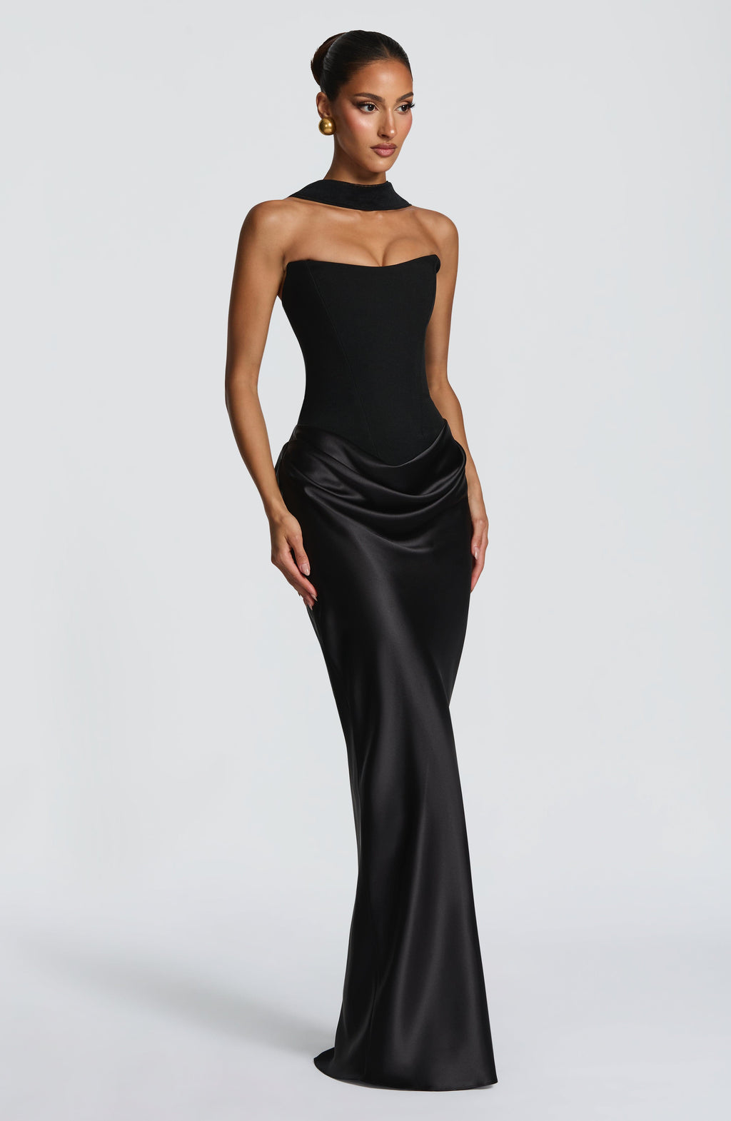 Marta™ - Vestido Largo con Sobrefalda