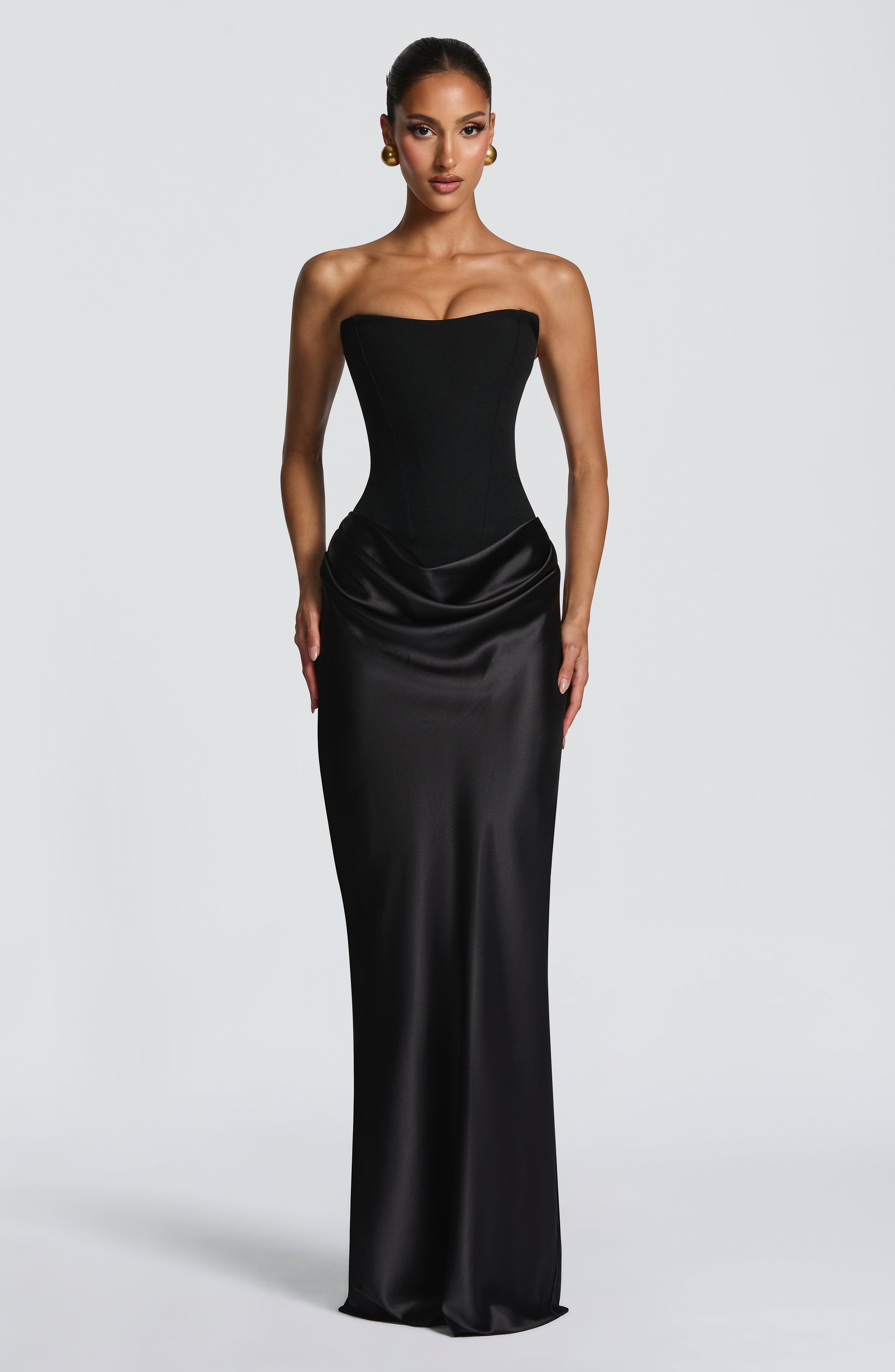 Marta™ - Vestido Largo con Sobrefalda