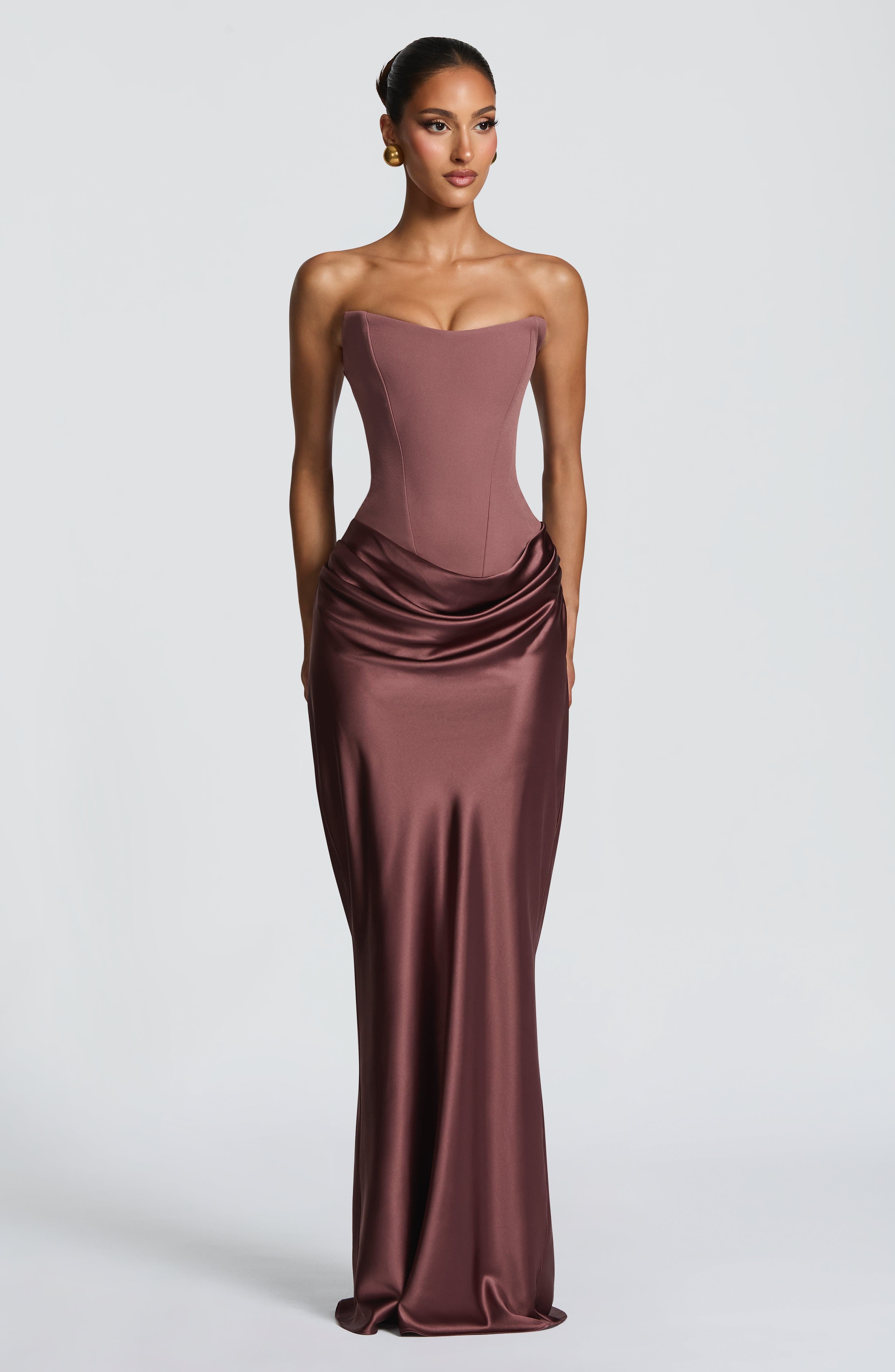 Marta™ - Vestido Largo con Sobrefalda