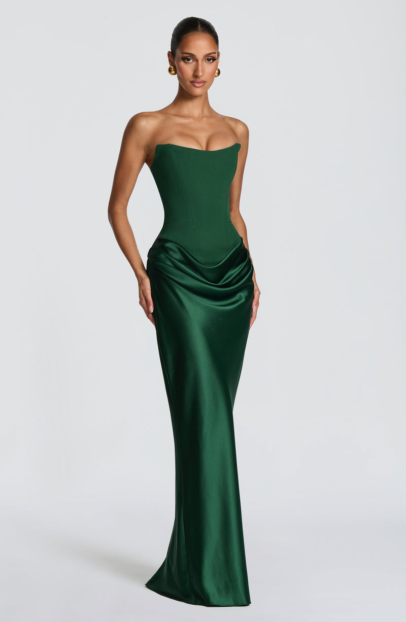 Marta™ - Vestido Largo con Sobrefalda