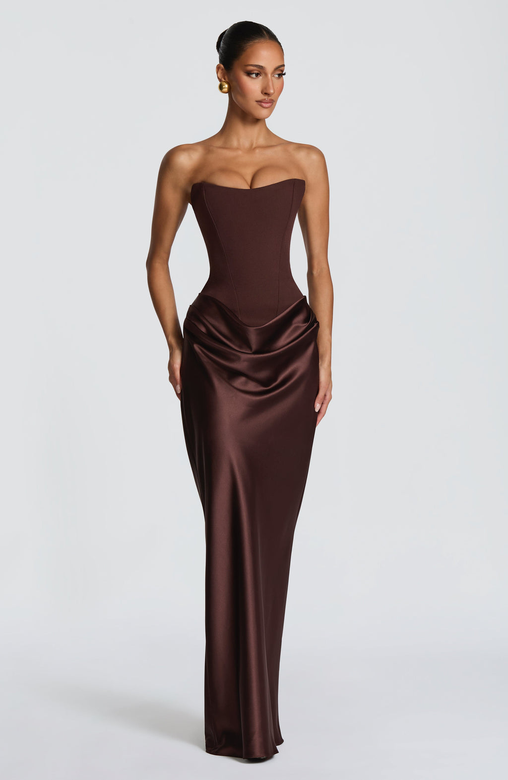 Marta™ - Vestido Largo con Sobrefalda