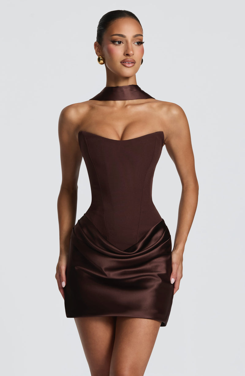 Marta™ - Vestido Corto con Sobrefalda