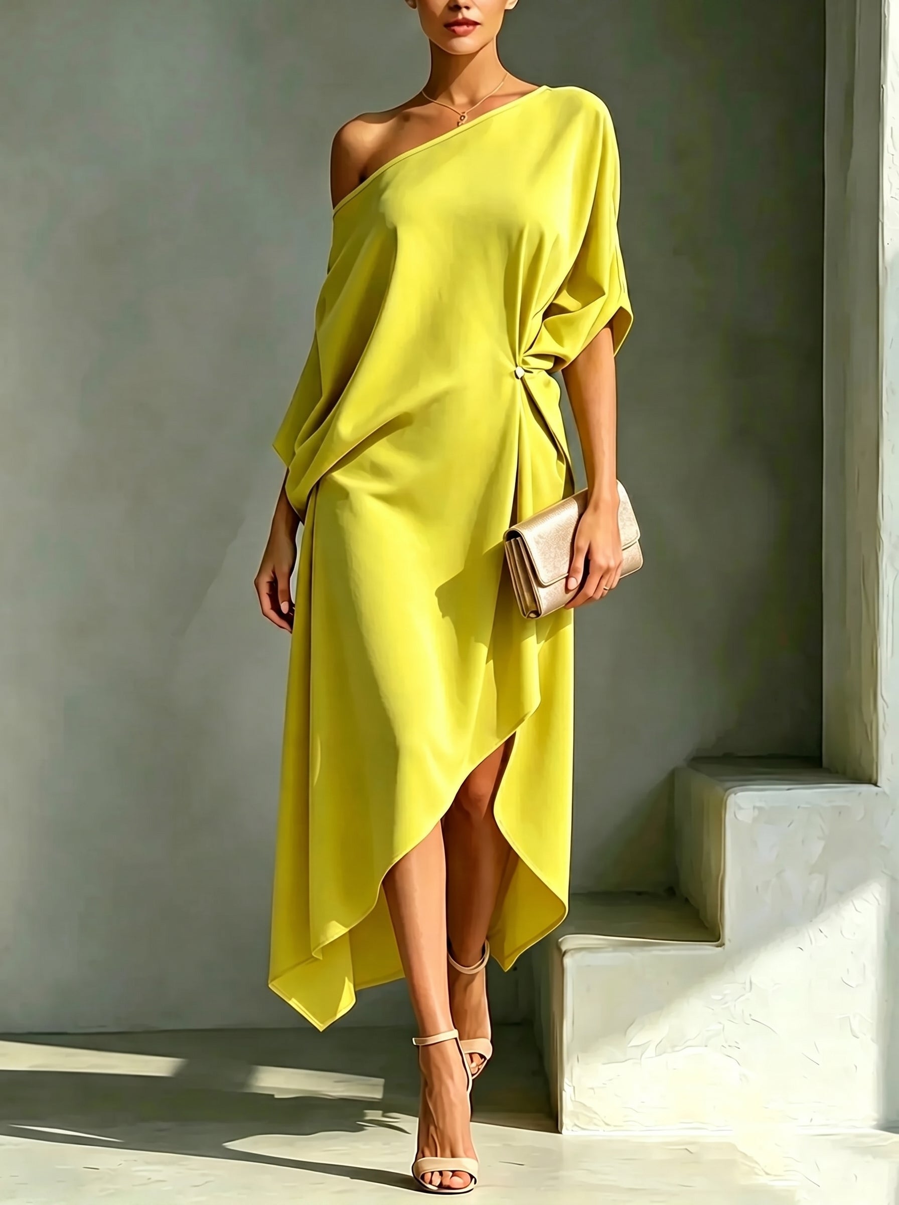 Camila™ - Vestido Asimétrico Elegante Midi