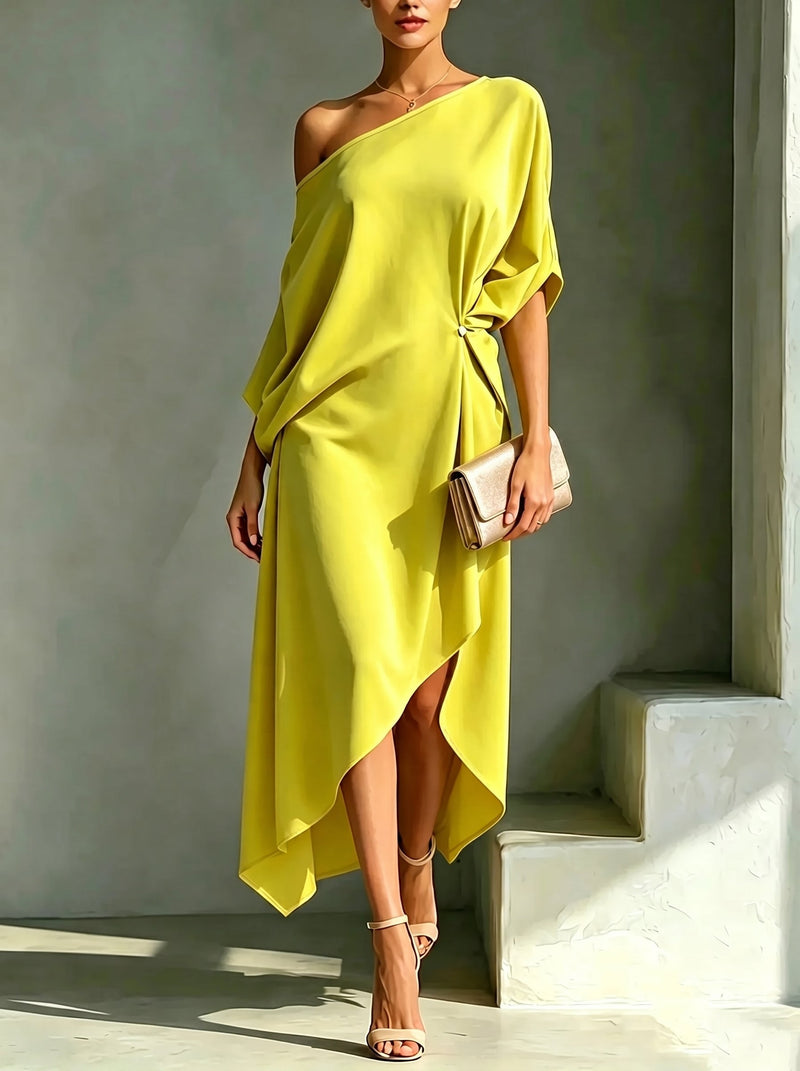 Camila™ - Vestido Asimétrico Elegante Midi