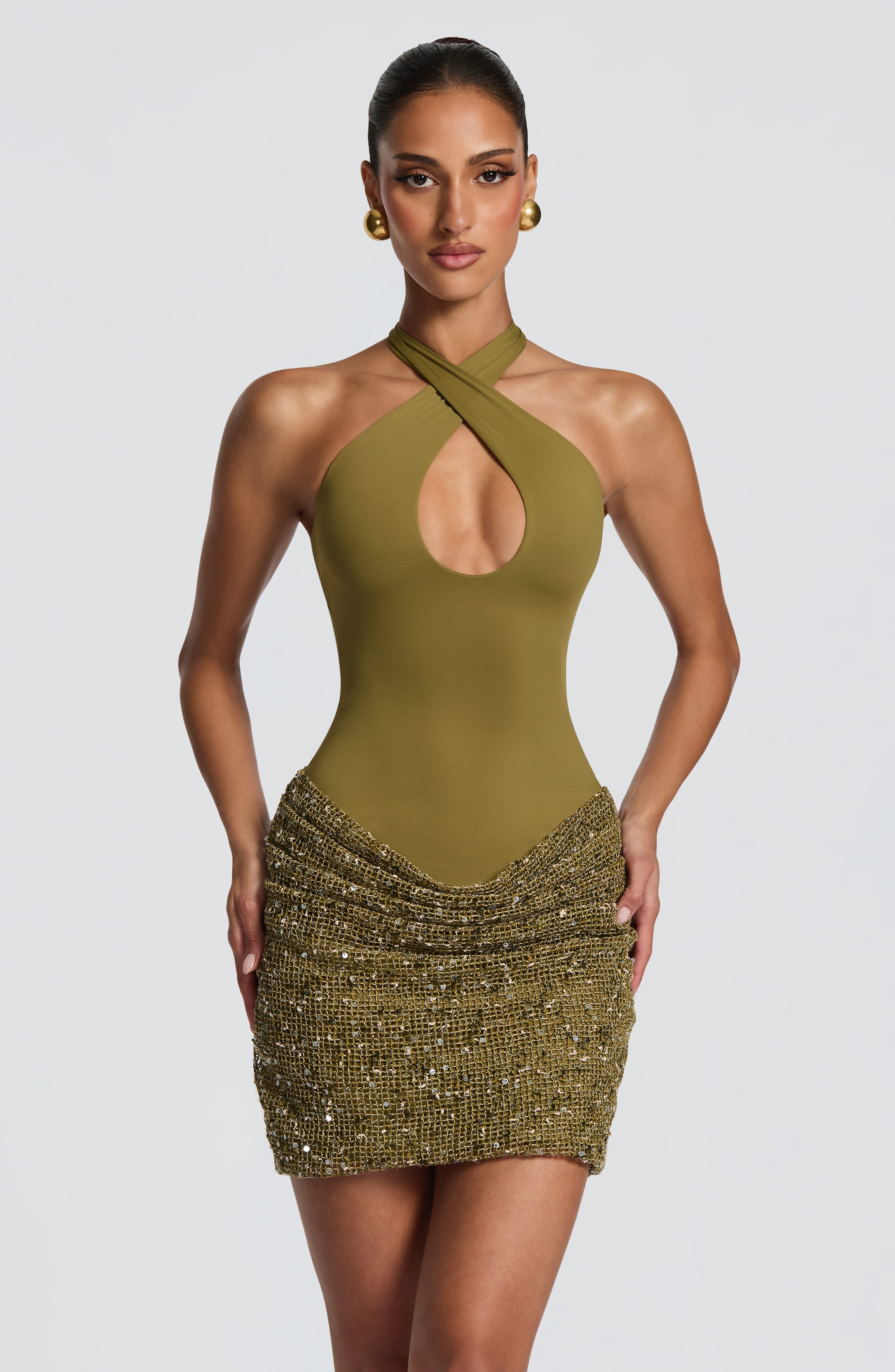 Marisol™ - Vestido Mini Brillo con Lentejuelas