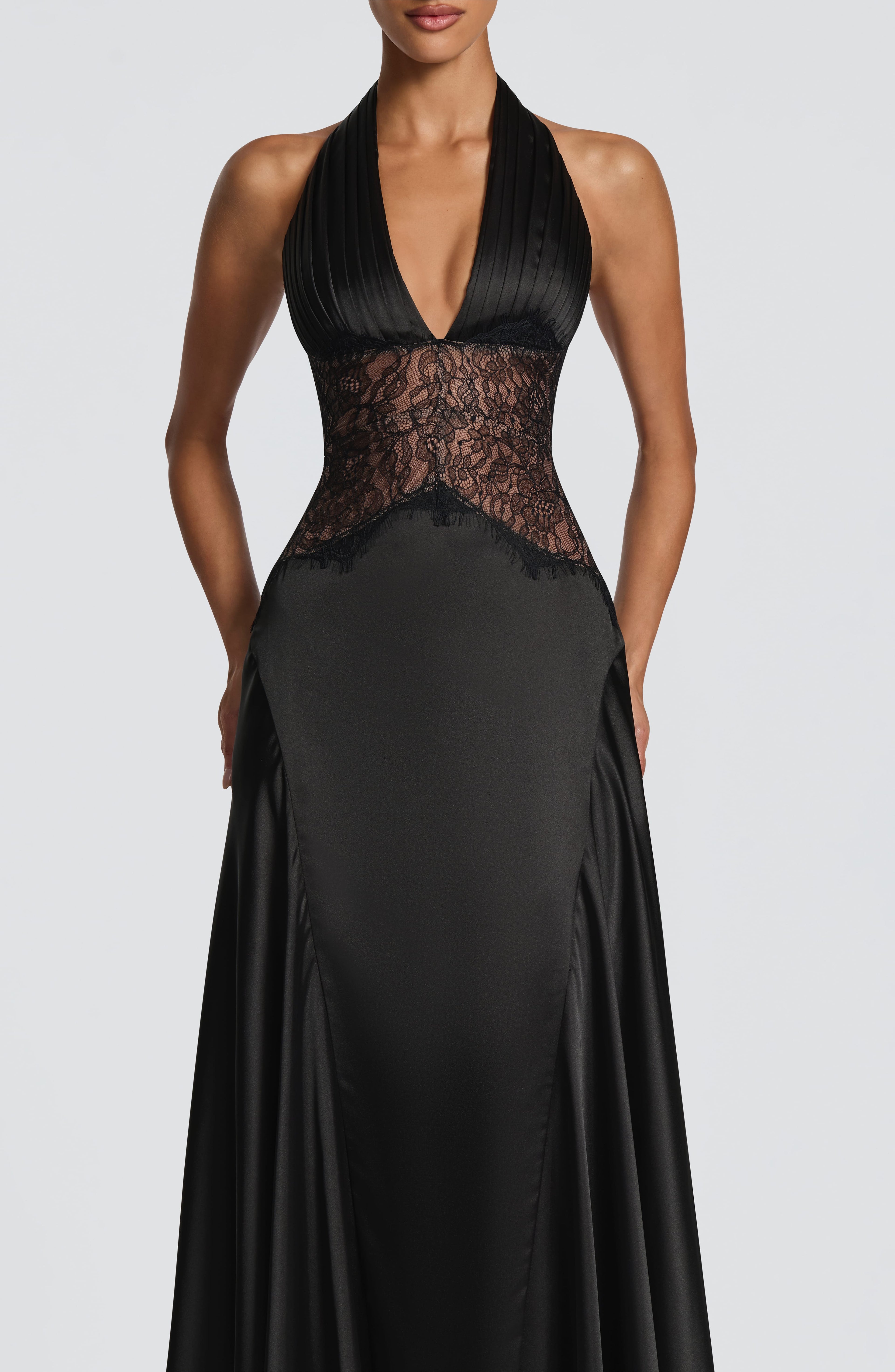 Elara™ - Vestido Largo de Encaje y Espalda Abierta