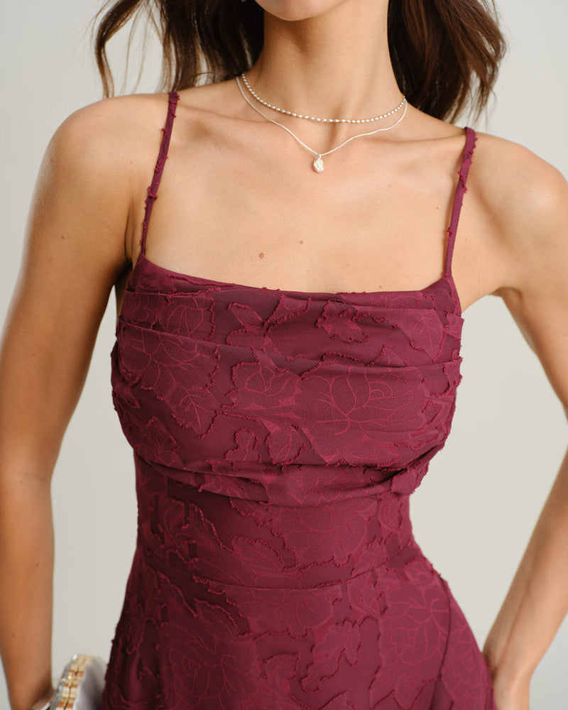 Leonor™ - Abito lungo sottoveste in jacquard